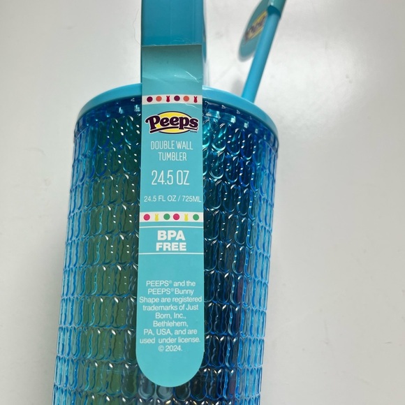 New Blue Peeps Bunny 24.5 oz. Double Wall Tumbler - Picture 2 of 6